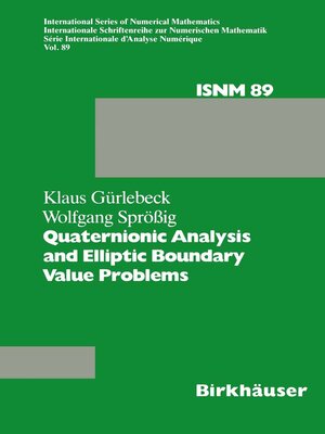 cover image of Quaternionic Analysis and Elliptic Boundary Value Problems